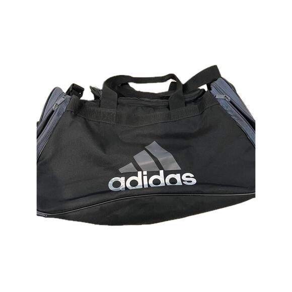 Adidas Defender Medium Black Gray Gym Bag 20"x10"x10" - Picture 1 of 6